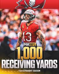 Mike Evans ties the NFL record for consecutive 1k yard seasons and received a $3 million bonus